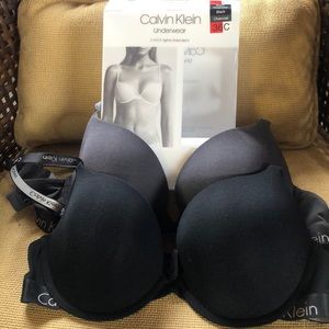 Calvin Klein 2 pack lightly lined demi bras 36C